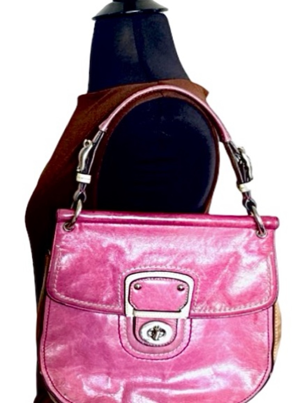 COACH Legacy Limited Edition Willis Pink Vachetta Leather Flap Bag - Picture 13 of 15